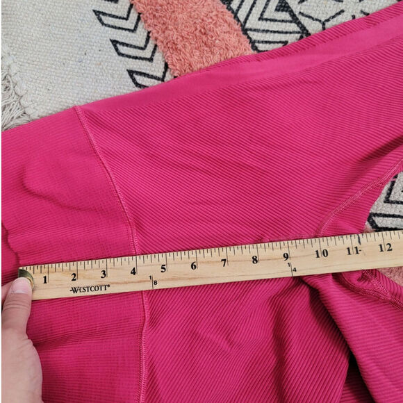 Free People Movement Pink Ribbed Leggings, sz Medium - Picture 12 of 13